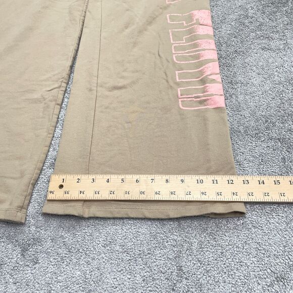 Pink Floyd Wide Leg Sweatpants Women XL Brown Graphic Elastic Waist Casual 34x29 - Picture 13 of 14